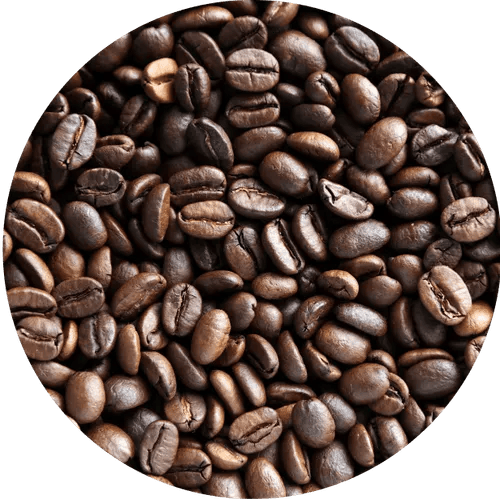 Roasted Arabica coffee beans